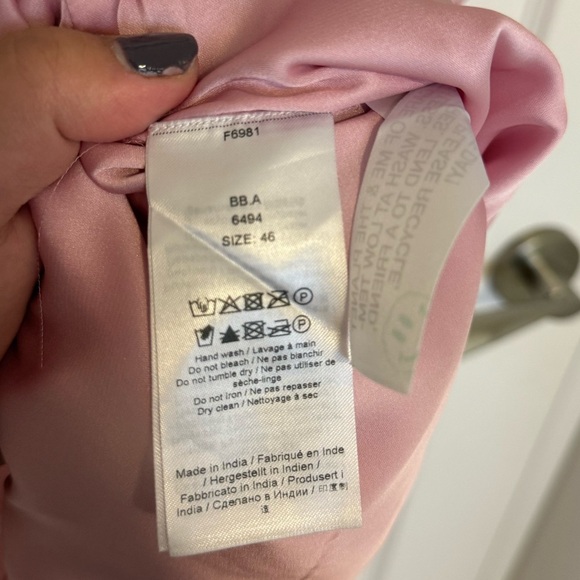 GANNI NWT pink mini party sequins dress with ruffle straps- size EU 46- US 14/16 - Picture 14 of 16